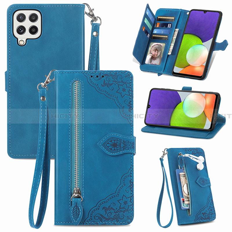 Coque Portefeuille Livre Cuir Etui Clapet S06D pour Samsung Galaxy A22 4G Plus