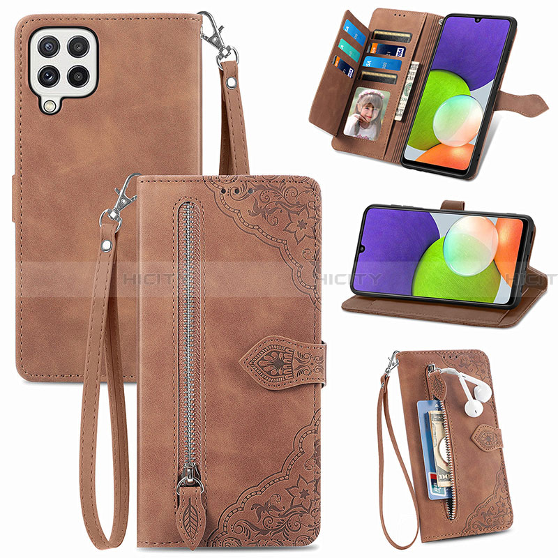 Coque Portefeuille Livre Cuir Etui Clapet S06D pour Samsung Galaxy A22 4G Plus