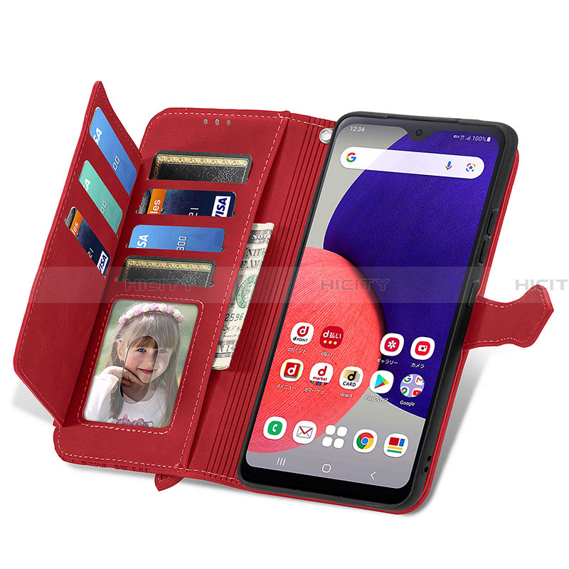 Coque Portefeuille Livre Cuir Etui Clapet S06D pour Samsung Galaxy A22 5G SC-56B Plus