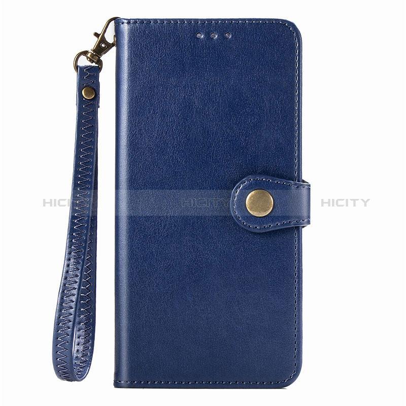 Coque Portefeuille Livre Cuir Etui Clapet S06D pour Samsung Galaxy A91 Bleu Plus