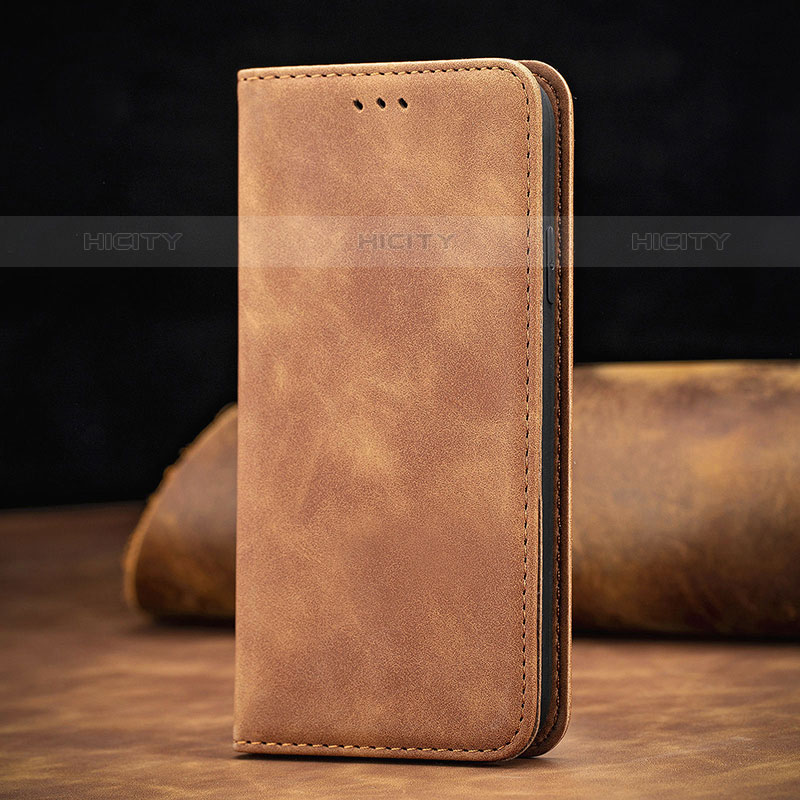 Coque Portefeuille Livre Cuir Etui Clapet S06D pour Samsung Galaxy M62 4G Marron Plus