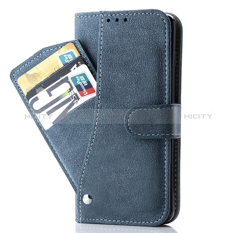 Coque Portefeuille Livre Cuir Etui Clapet S06D pour Samsung Galaxy S20 5G Bleu Plus