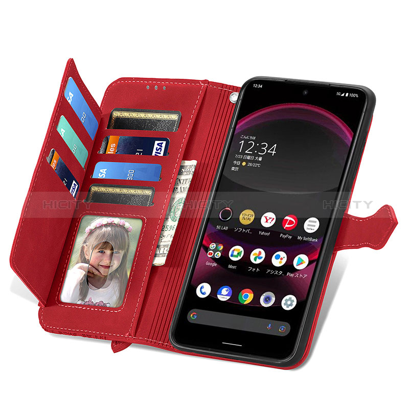 Coque Portefeuille Livre Cuir Etui Clapet S06D pour Sharp Aquos R8s Pro Plus