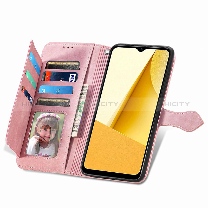 Coque Portefeuille Livre Cuir Etui Clapet S06D pour Vivo Y02S Plus