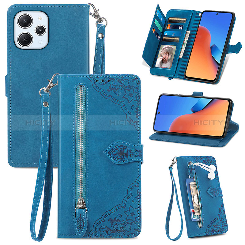 Coque Portefeuille Livre Cuir Etui Clapet S06D pour Xiaomi Redmi 12 4G Plus