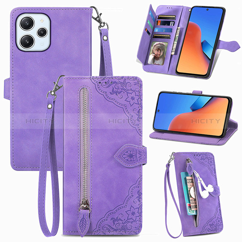 Coque Portefeuille Livre Cuir Etui Clapet S06D pour Xiaomi Redmi 12 4G Plus