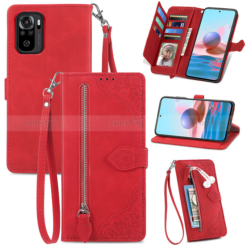 Coque Portefeuille Livre Cuir Etui Clapet S06D pour Xiaomi Redmi Note 10 4G Plus