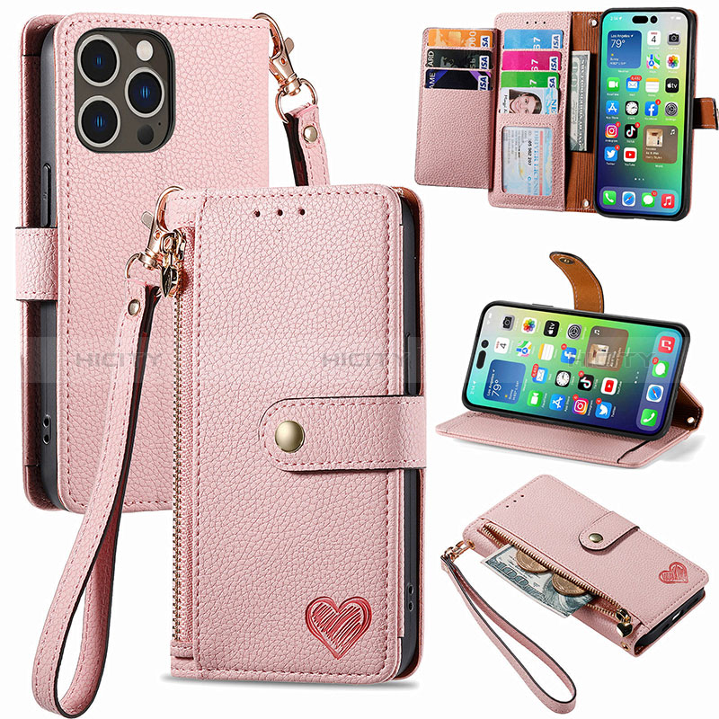 Coque Portefeuille Livre Cuir Etui Clapet S07D pour Apple iPhone 14 Pro Max Plus