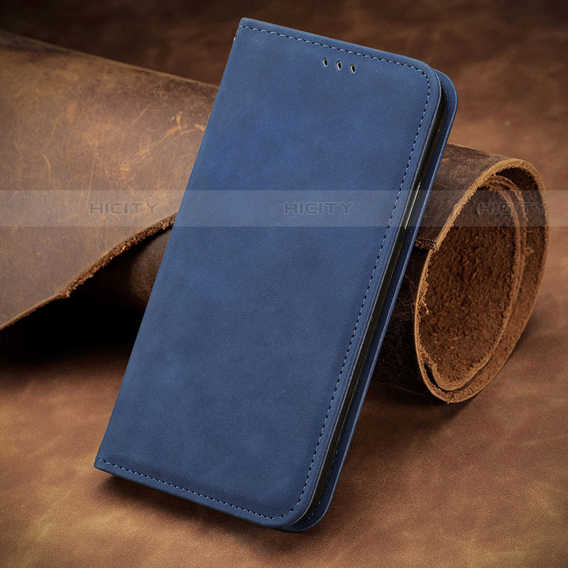 Coque Portefeuille Livre Cuir Etui Clapet S07D pour Samsung Galaxy S21 Plus 5G Bleu Plus