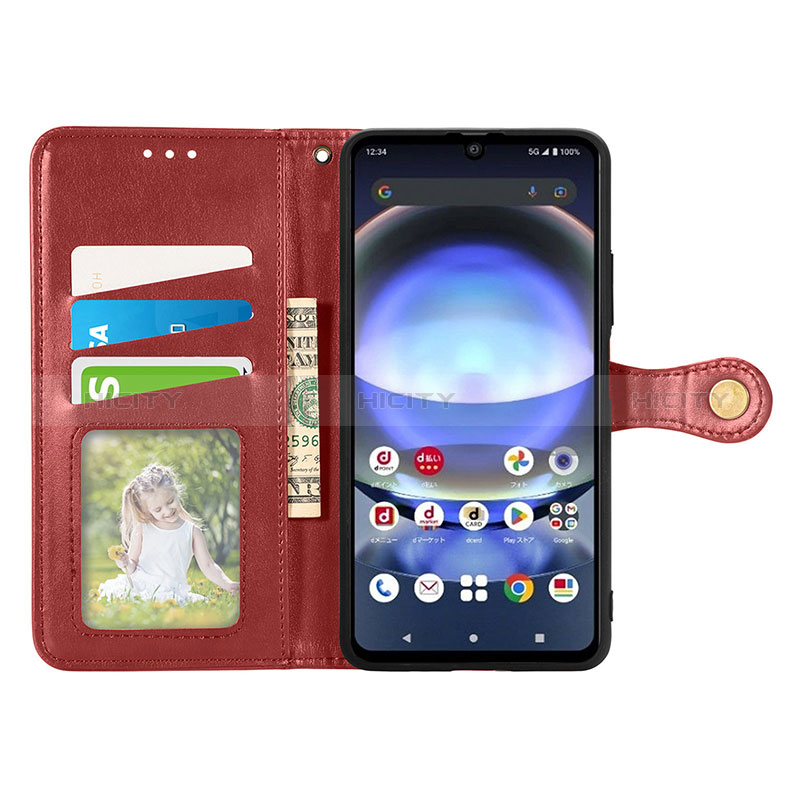 Coque Portefeuille Livre Cuir Etui Clapet S07D pour Sharp Aquos R8 Plus