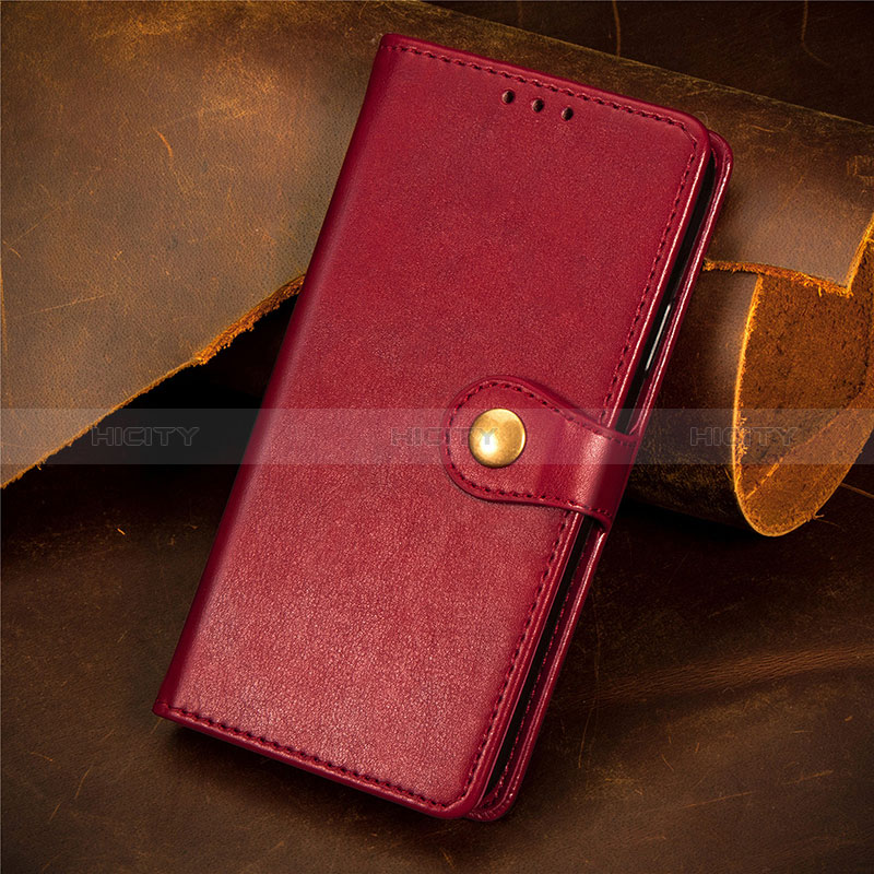 Coque Portefeuille Livre Cuir Etui Clapet S07D pour Xiaomi Redmi Note 10T 5G Rouge Plus