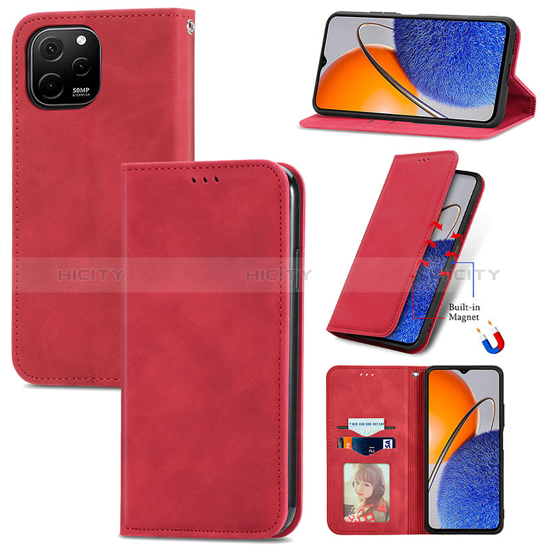 Coque Portefeuille Livre Cuir Etui Clapet S08D pour Huawei Enjoy 50z Plus