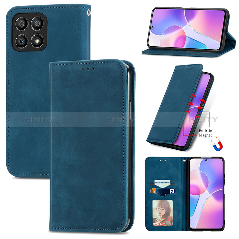 Coque Portefeuille Livre Cuir Etui Clapet S08D pour Huawei Honor X30i Plus