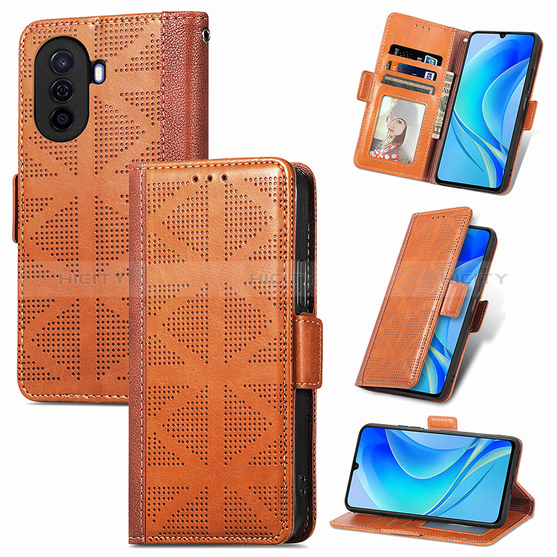 Coque Portefeuille Livre Cuir Etui Clapet S08D pour Huawei Nova Y70 Plus