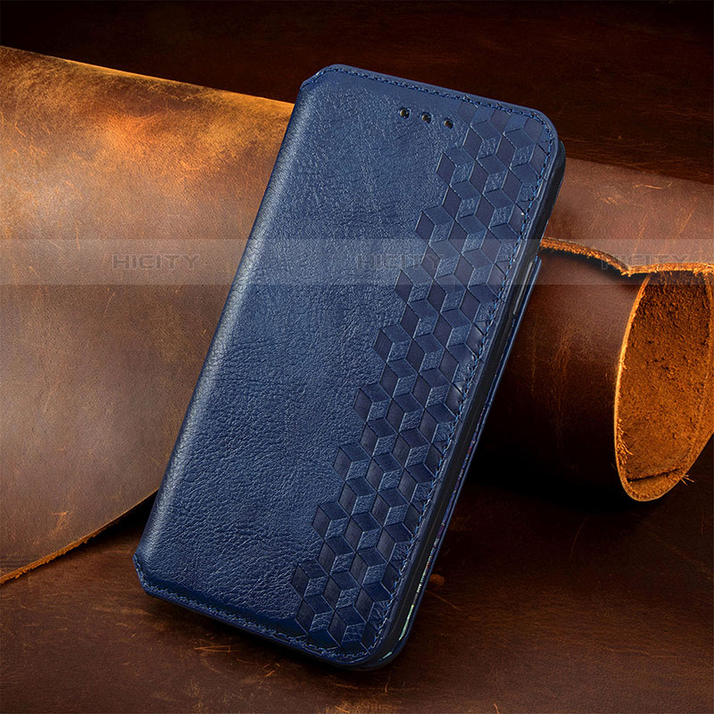 Coque Portefeuille Livre Cuir Etui Clapet S08D pour Samsung Galaxy S23 Plus 5G Bleu Plus