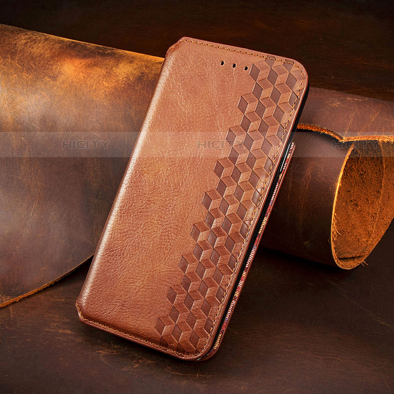 Coque Portefeuille Livre Cuir Etui Clapet S08D pour Samsung Galaxy S23 Plus 5G Marron Plus