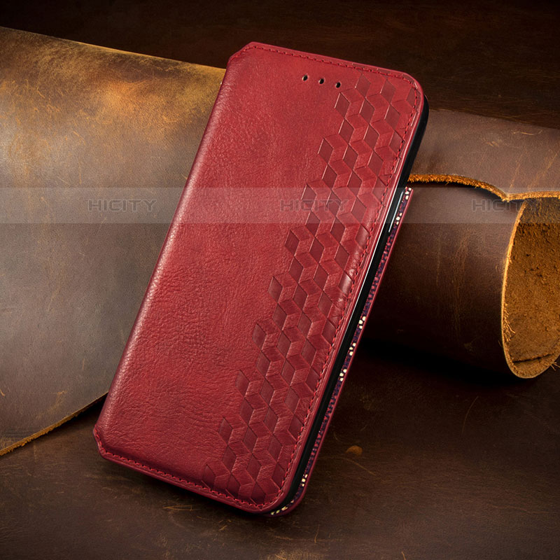 Coque Portefeuille Livre Cuir Etui Clapet S08D pour Samsung Galaxy S23 Plus 5G Rouge Plus