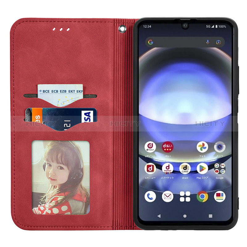 Coque Portefeuille Livre Cuir Etui Clapet S08D pour Sharp Aquos R8s Plus