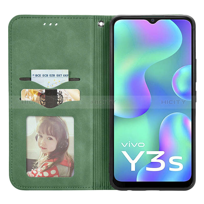 Coque Portefeuille Livre Cuir Etui Clapet S08D pour Vivo Y3s (2021) Plus