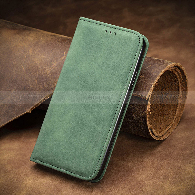 Coque Portefeuille Livre Cuir Etui Clapet S08D pour Xiaomi Poco F4 5G Vert Plus