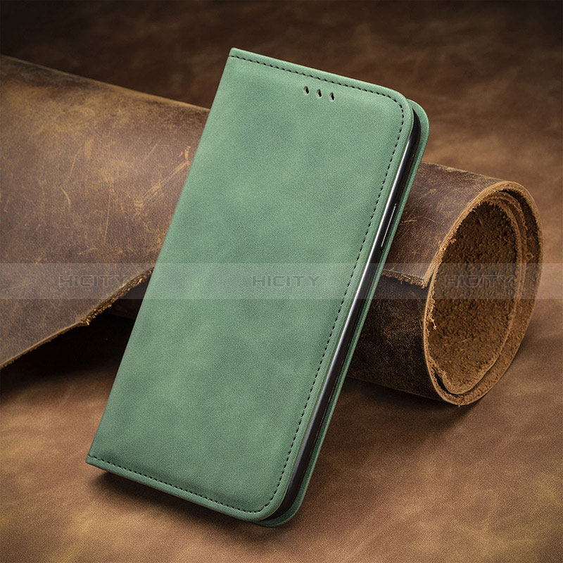 Coque Portefeuille Livre Cuir Etui Clapet S08D pour Xiaomi Poco M4 Pro 4G Vert Plus