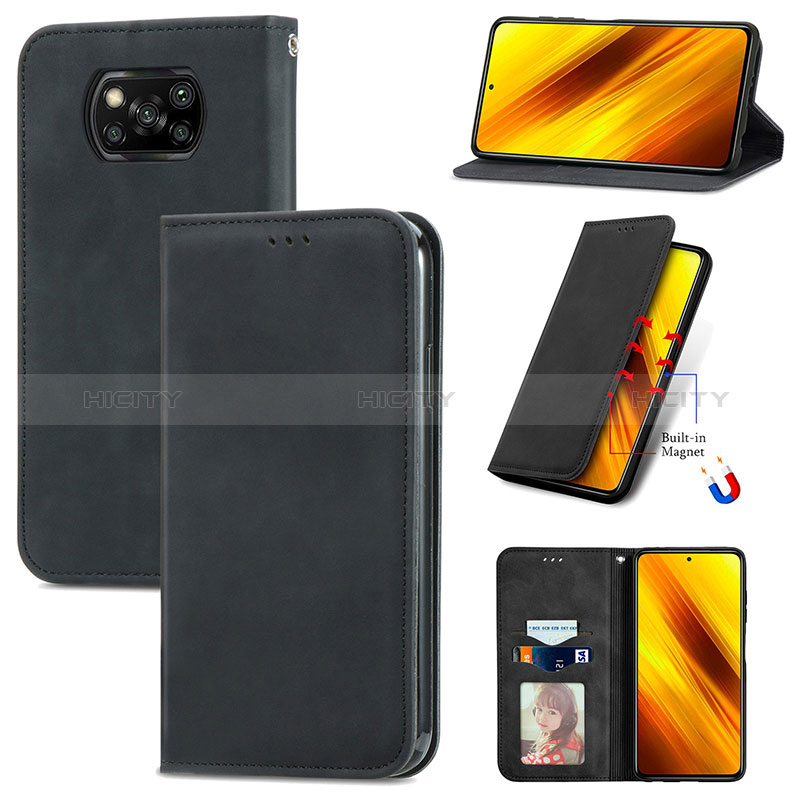 Coque Portefeuille Livre Cuir Etui Clapet S08D pour Xiaomi Poco X3 NFC Plus