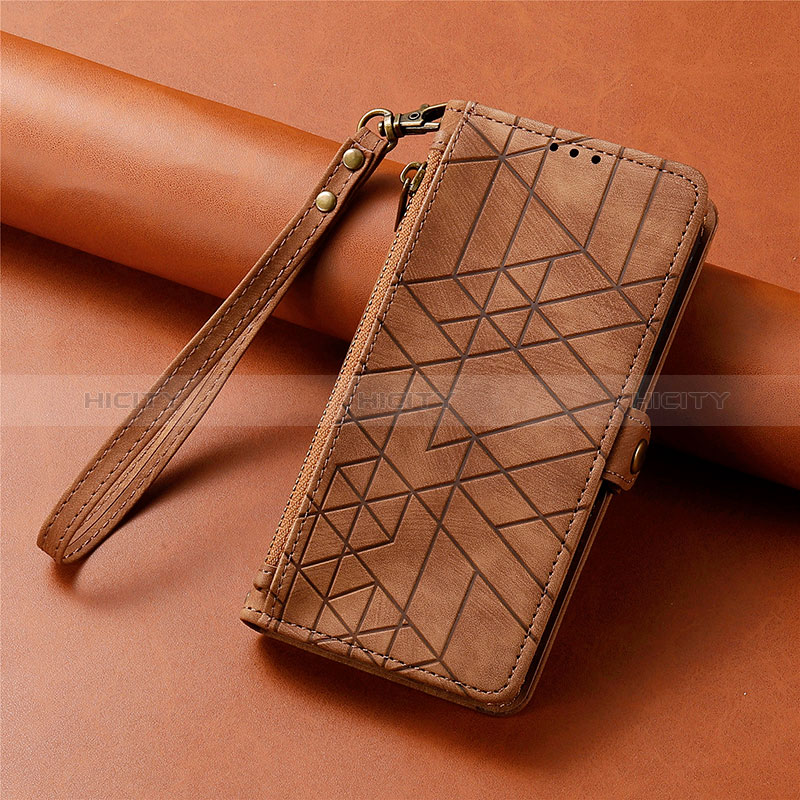 Coque Portefeuille Livre Cuir Etui Clapet S08D pour Xiaomi Redmi 12 4G Marron Plus