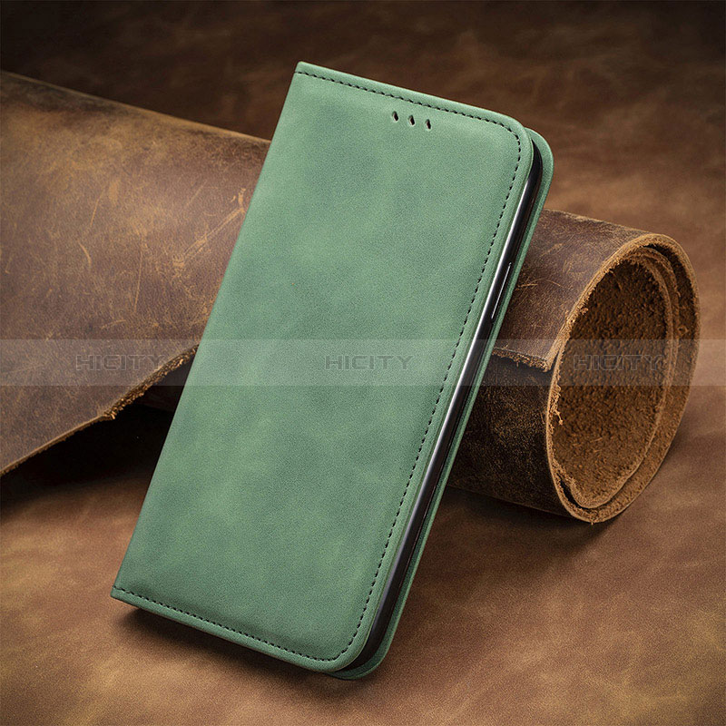 Coque Portefeuille Livre Cuir Etui Clapet S08D pour Xiaomi Redmi K50i 5G Vert Plus