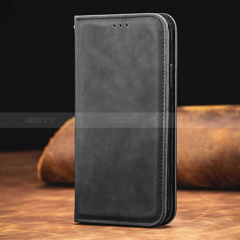 Coque Portefeuille Livre Cuir Etui Clapet S08D pour Xiaomi Redmi Note 10 Pro Max Noir Plus