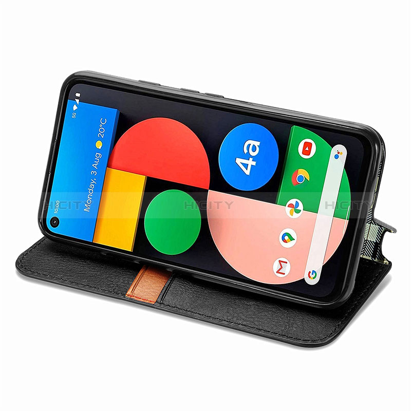 Coque Portefeuille Livre Cuir Etui Clapet S09D pour Google Pixel 5 XL 5G Plus