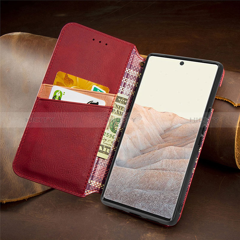 Coque Portefeuille Livre Cuir Etui Clapet S09D pour Google Pixel 6 Pro 5G Plus