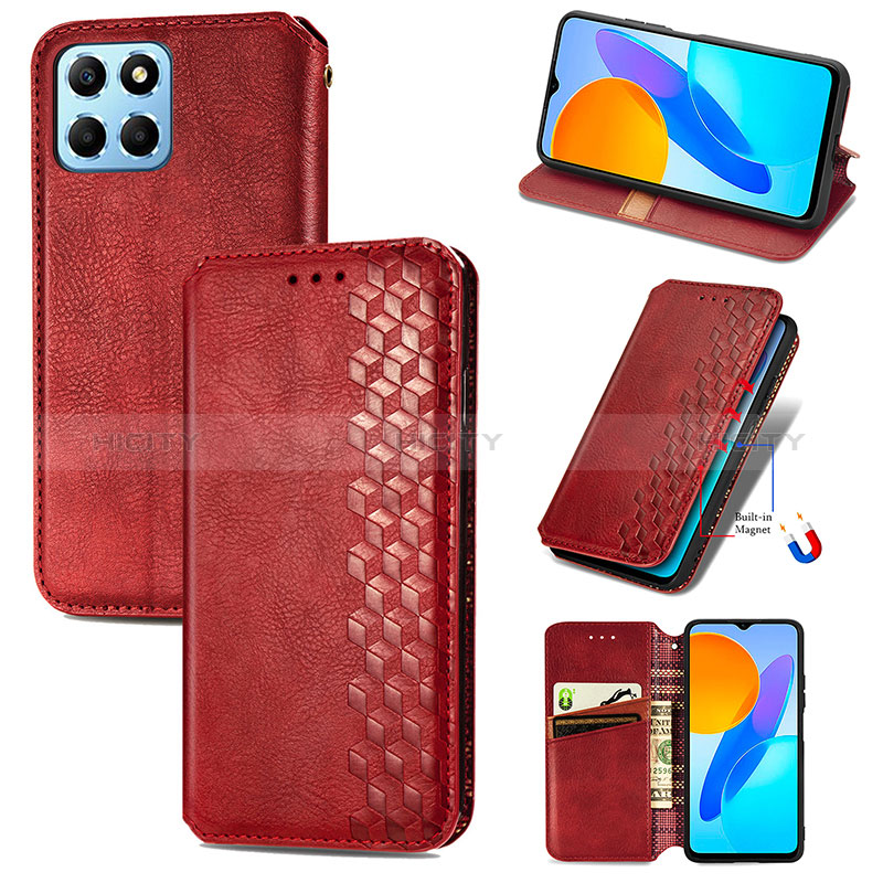 Coque Portefeuille Livre Cuir Etui Clapet S09D pour Huawei Honor X8a 5G Plus