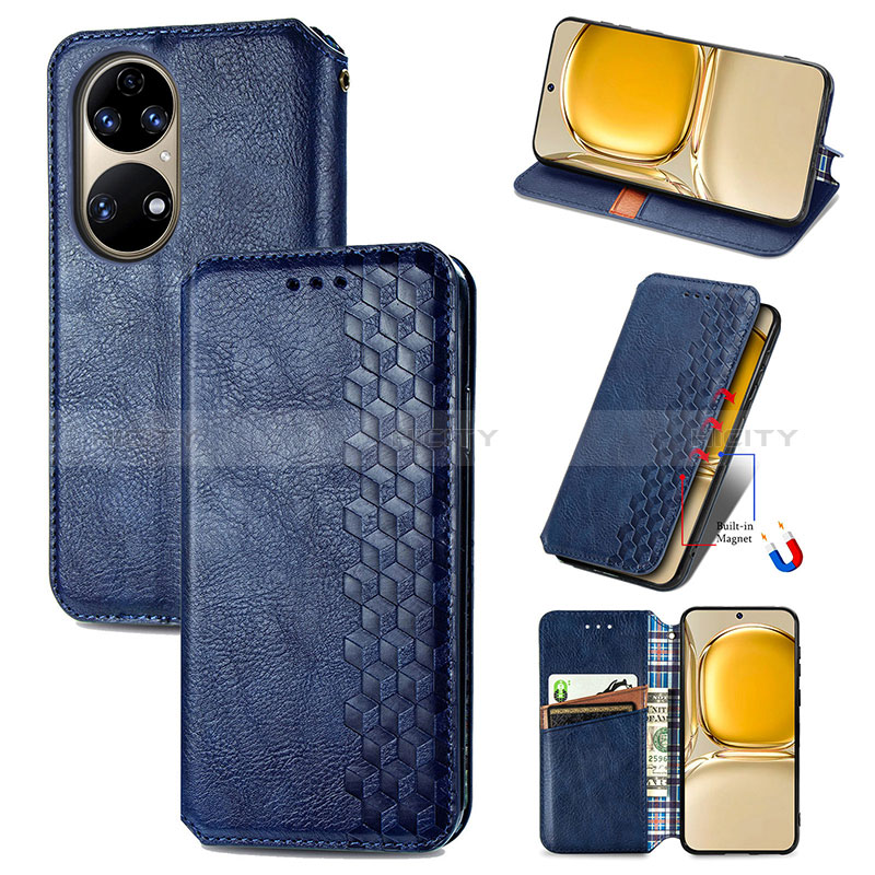 Coque Portefeuille Livre Cuir Etui Clapet S09D pour Huawei P50e Plus