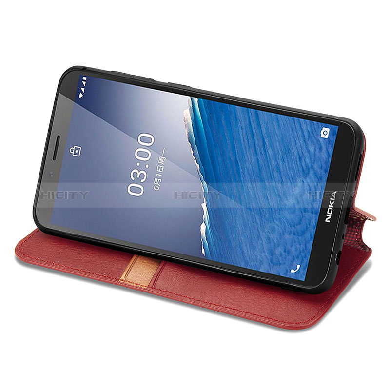 Coque Portefeuille Livre Cuir Etui Clapet S09D pour Nokia C3 Plus