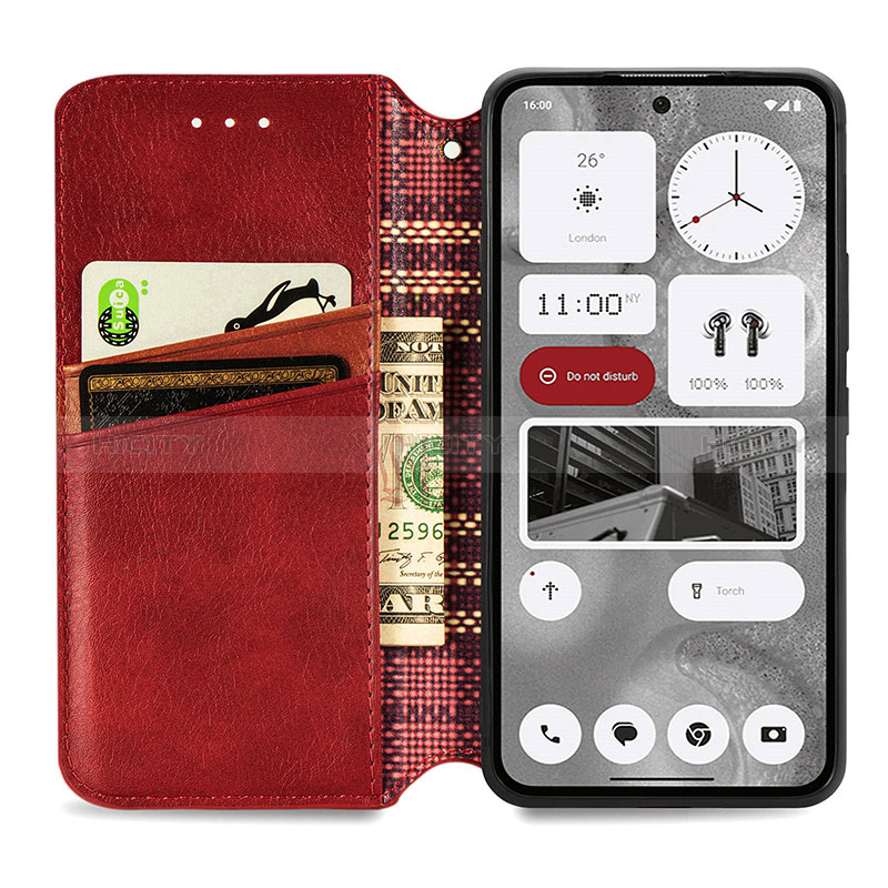 Coque Portefeuille Livre Cuir Etui Clapet S09D pour Nothing Phone 2 Plus