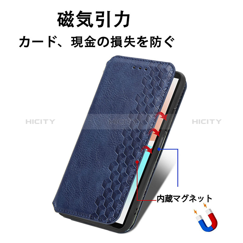 Coque Portefeuille Livre Cuir Etui Clapet S09D pour Sharp Aquos R8 Plus