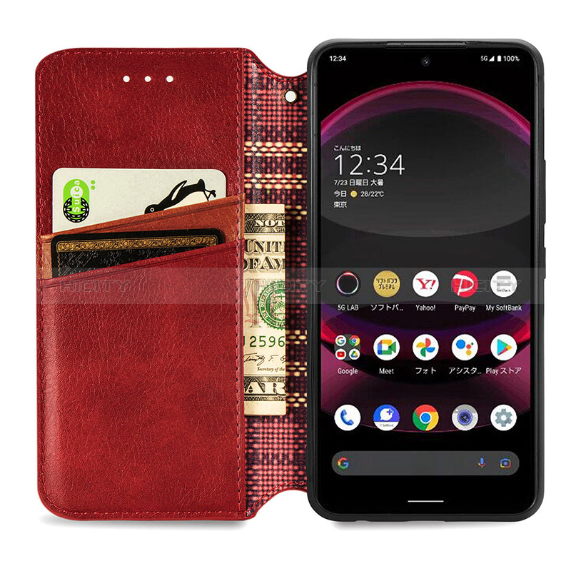 Coque Portefeuille Livre Cuir Etui Clapet S09D pour Sharp Aquos R8s Pro Plus