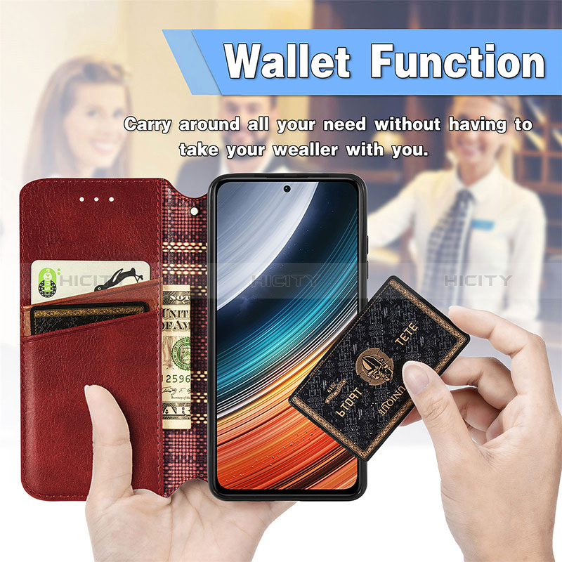 Coque Portefeuille Livre Cuir Etui Clapet S09D pour Xiaomi Poco F4 5G Plus