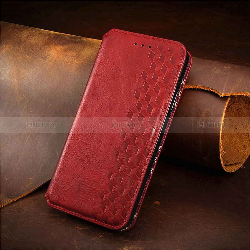 Coque Portefeuille Livre Cuir Etui Clapet S09D pour Xiaomi Poco M5S Rouge Plus