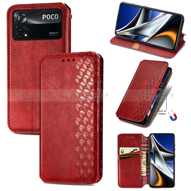 Coque Portefeuille Livre Cuir Etui Clapet S09D pour Xiaomi Poco X4 Pro 5G Plus