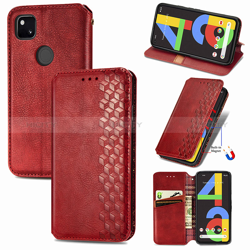 Coque Portefeuille Livre Cuir Etui Clapet S10D pour Google Pixel 4a Plus