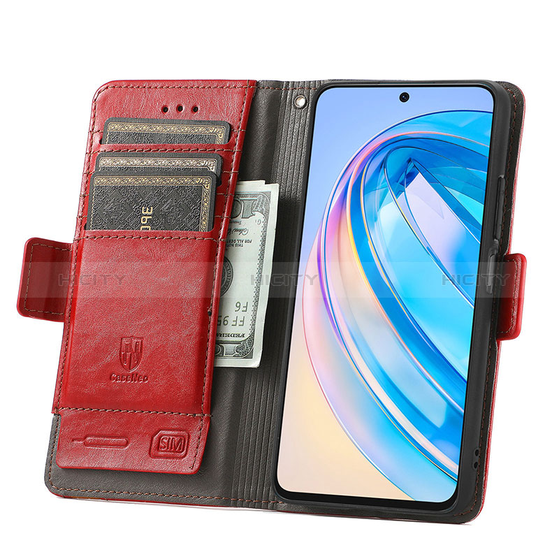 Coque Portefeuille Livre Cuir Etui Clapet S10D pour Huawei Honor X8a 4G Plus