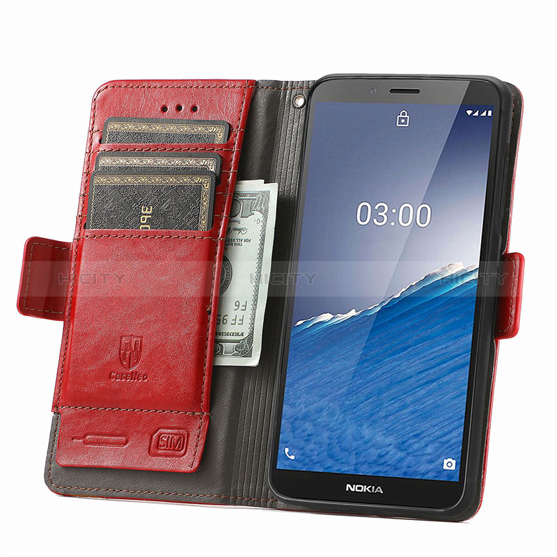 Coque Portefeuille Livre Cuir Etui Clapet S10D pour Nokia C3 Plus