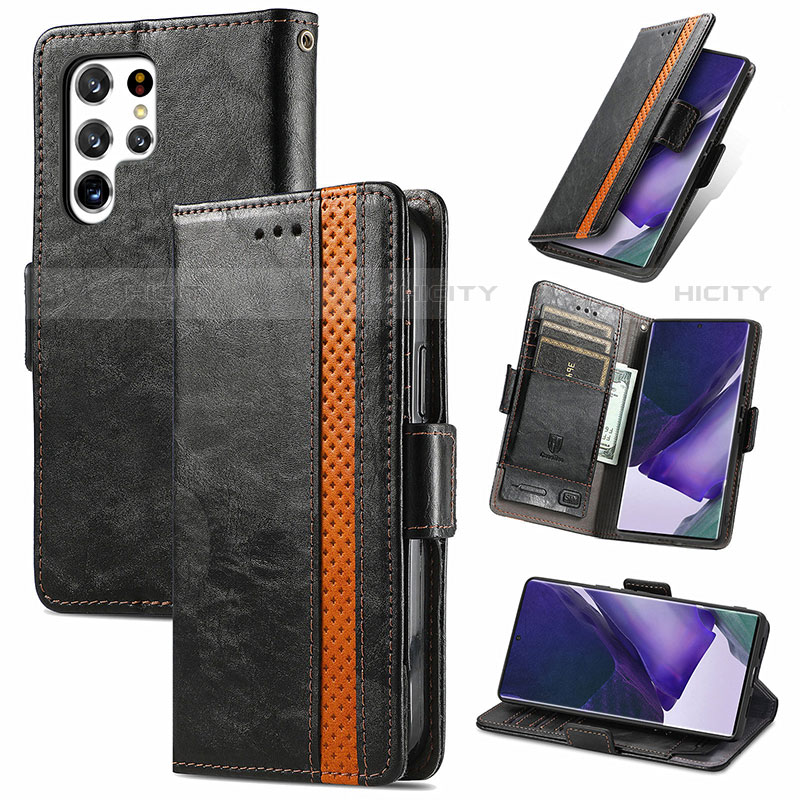 Coque Portefeuille Livre Cuir Etui Clapet S10D pour Samsung Galaxy S21 Ultra 5G Plus