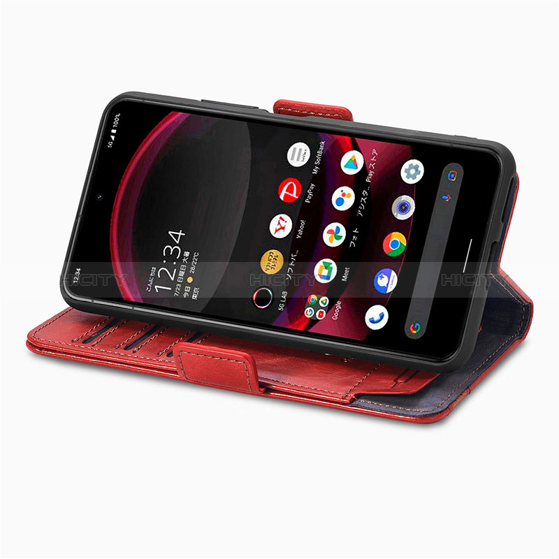 Coque Portefeuille Livre Cuir Etui Clapet S10D pour Sharp Aquos R8 Pro Plus