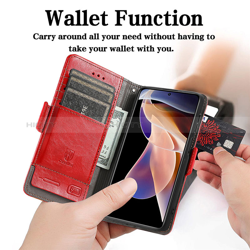 Coque Portefeuille Livre Cuir Etui Clapet S10D pour Xiaomi Poco X4 NFC Plus