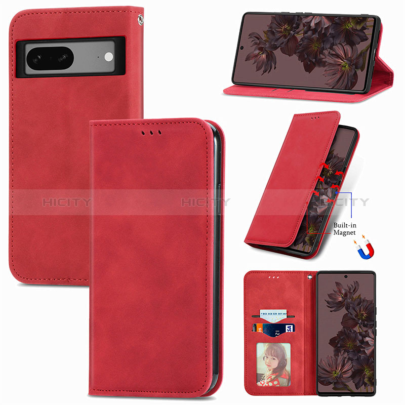 Coque Portefeuille Livre Cuir Etui Clapet S12D pour Google Pixel 7 5G Plus