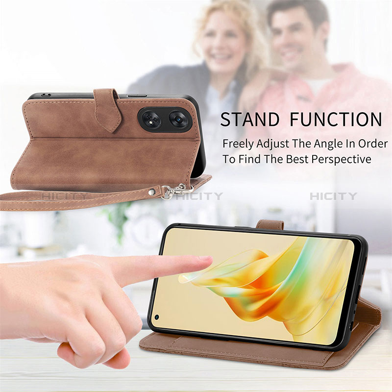 Coque Portefeuille Livre Cuir Etui Clapet S14D pour Oppo Reno8 T 4G Plus