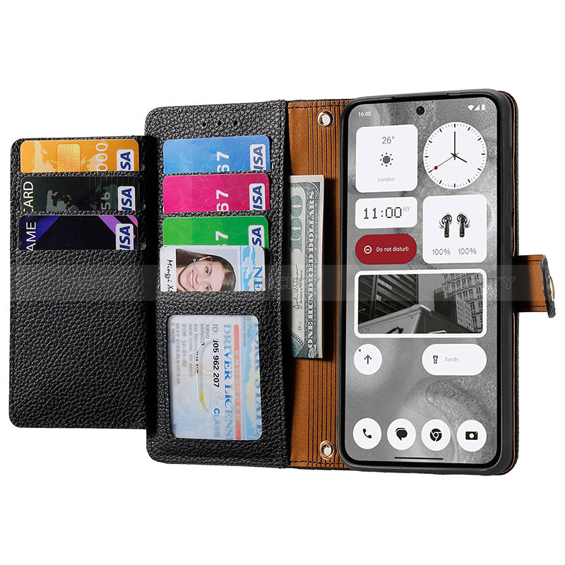 Coque Portefeuille Livre Cuir Etui Clapet S15D pour Nothing Phone 2 Plus