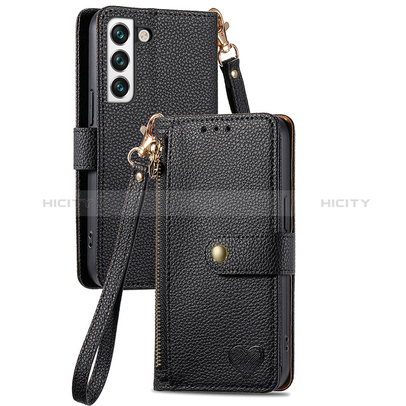 Coque Portefeuille Livre Cuir Etui Clapet S15D pour Samsung Galaxy S22 5G Noir Plus